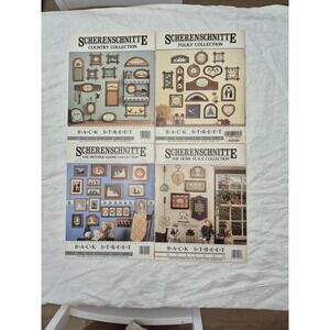 Back Street Designs Scherenschnitte Pattern Books Unisex OS Multi Set of 4 Folk